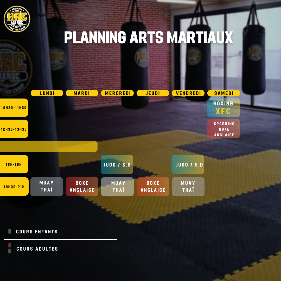Planning Arts Martiaux
